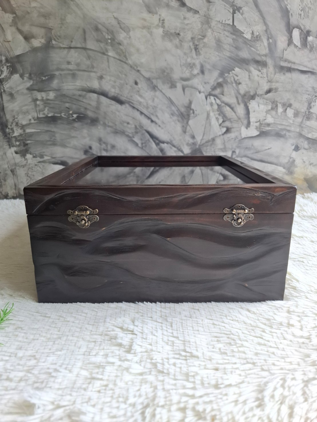 กล่องไม้ใส่ชุดแก้ว