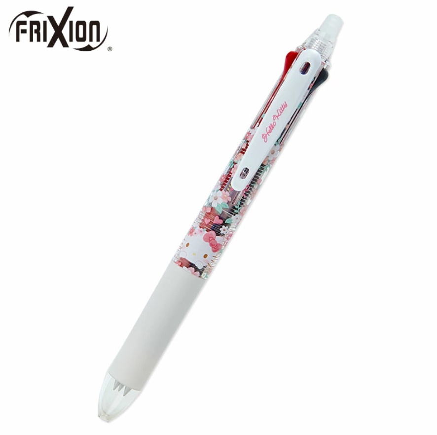 ปากกาลบได้ Pilot Frixion Slim 3C หัว 0.38 หมึกมี 3 สี น้ำเงิน แดง ดำ ในแท่งเดียวกัน ลาย Hello Kitty Floral