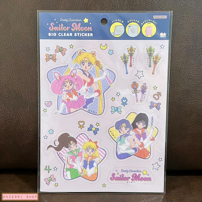 สติกเกอร์ Sailor Moon แผ่นใหญ่ ทำจาก PVC ขนาด 18 x 14.8 x 0.3 ซม.