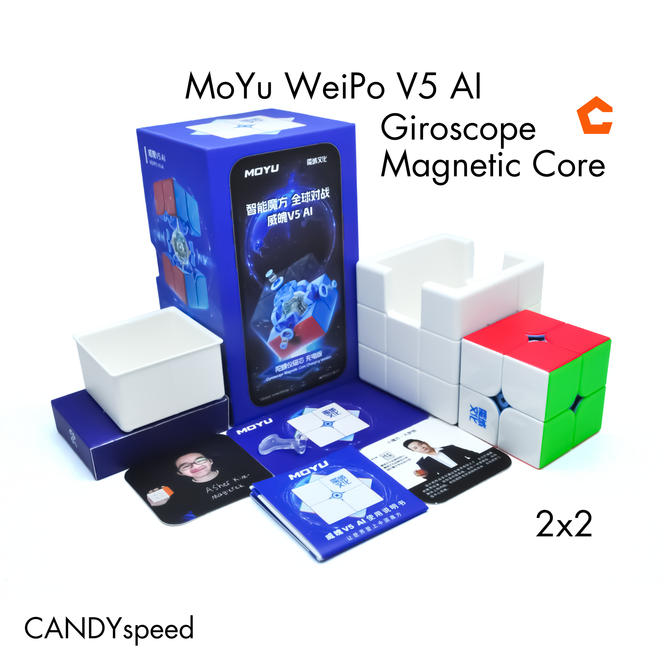 MoYu WeiPo V5 AI Smart 2x2 Cube รูบิค 2x2 ต่อแอพได้ | By CANDYspeed