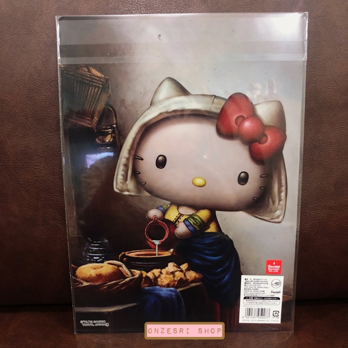 แฟ้ม A4 Hello Kitty Museum Art Collection (Limited) แบบภาพเขียน The Milkmaid / Vermeer