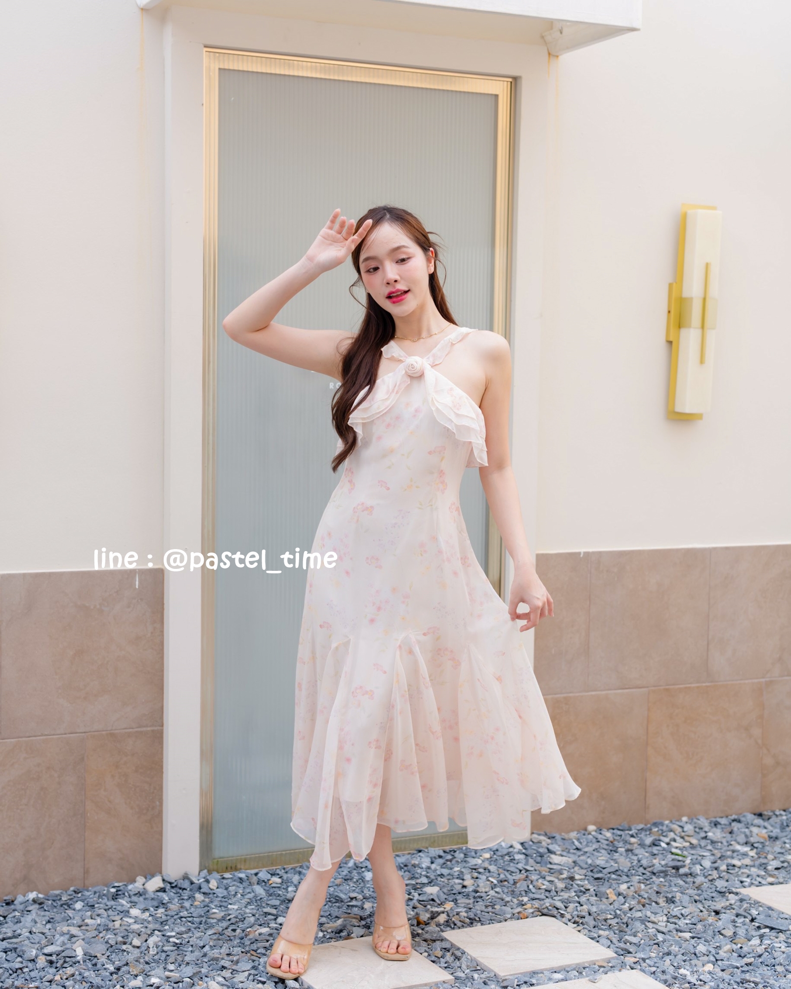 Rosy Vest Maxi Dress