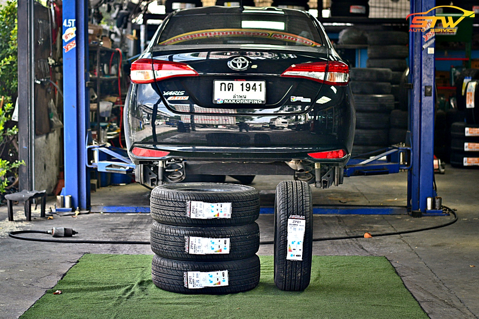 ยาง ARISUN ZP01 185/60R15 84H ติดตั้งใส่ TOYOTA YARIS ATIV