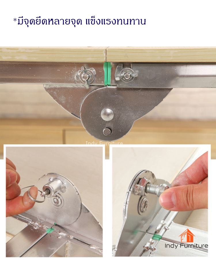 โต๊ะเลื่อยวงเดือน แบบพับได้ อุปกรณ์เสริมครบ ขนาด 150x120 สูงปรับระดับได้ 55-85 ซม.