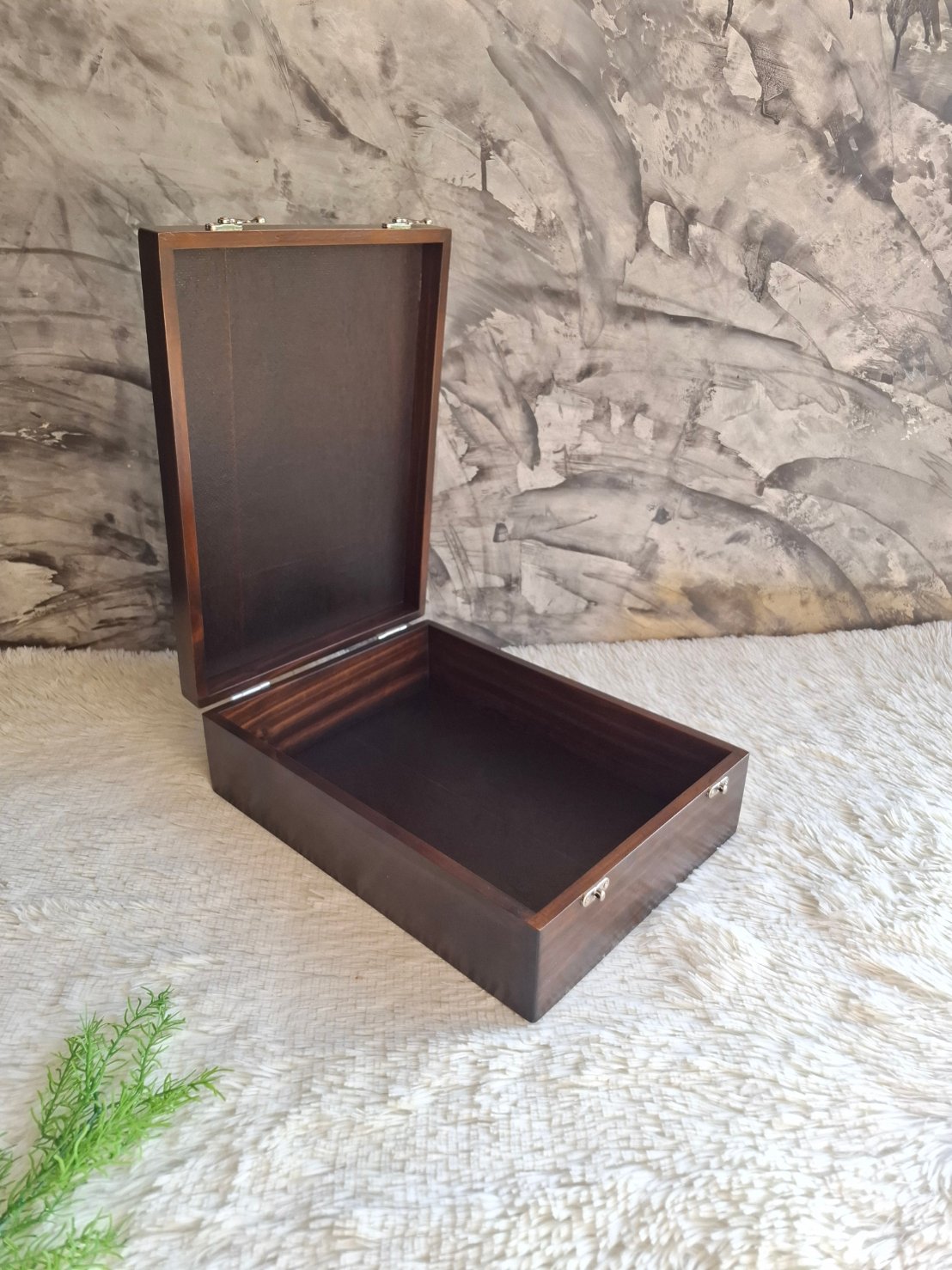 กล่องไม้สนแบบฝาล็อค