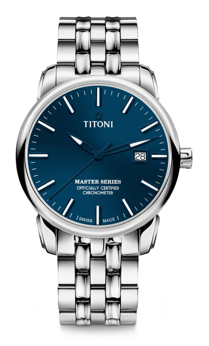 TITONI MASTER SERIES รุ่น 83188 S-679 (หน้าปัดน้ำเงิน เข็มน้ำเงิน MATT รุ่นใหม่) ประกันศูนย์ไทย