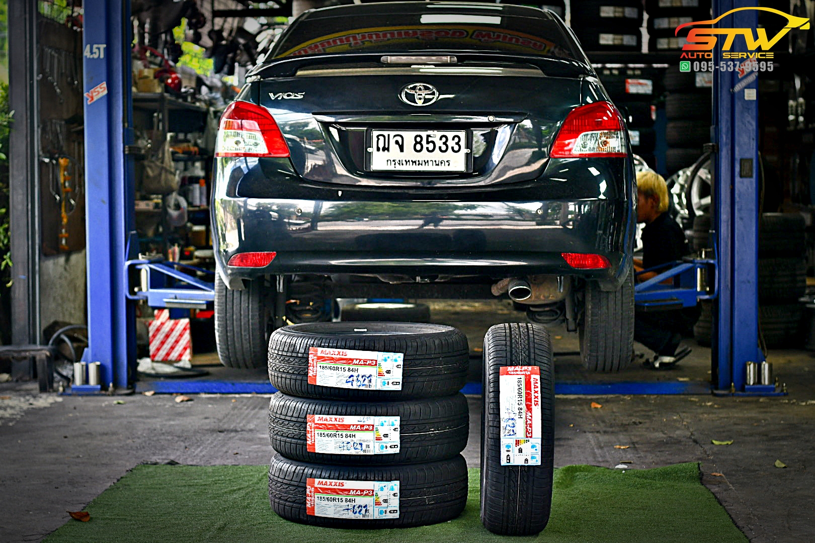 เปลี่ยยาง TOYOTA VIOS MAXXIS MAP5 185/60R15 84H