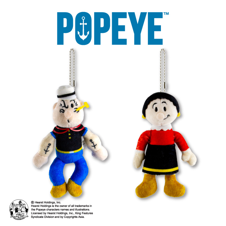 พวงกุญแจตุ๊กตา Popeye & Olive จากญี่ปุ่น มี 2 แบบให้เลือก