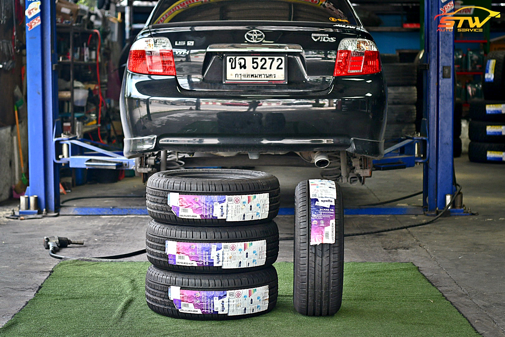 ยาง APOLLO ALNAC 4G 195/55R15 85H ติดตั้งใส่ TOYOTA VIOS