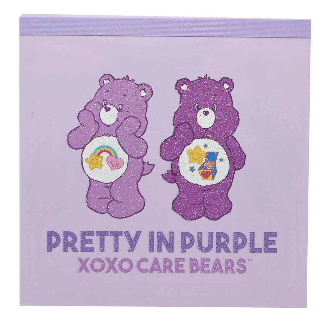 สมุดฉีกลาย Care Bears แบบสีม่วง Pretty in Purple ขนาด 9.6 x 9.6 ซม. มี 4 ลาย รวม 100 แผ่น