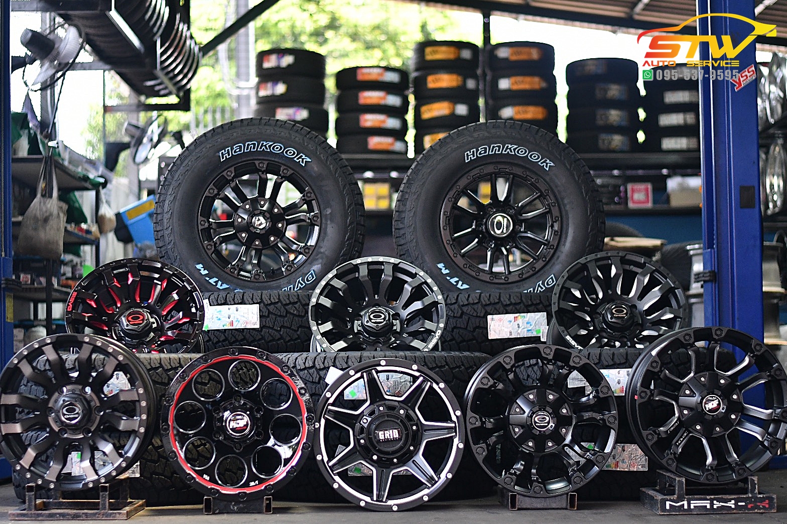 ล้อแม็กซ์ Off-Road พร้อมยาง HANKOOK ATM 265/70R16 ชุดละ 21,500.-