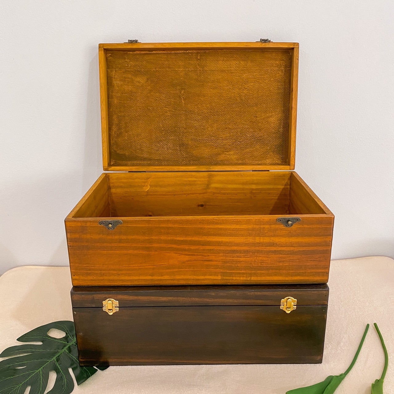 กล่องไม้ฝาล็อค ไซส์ XL (Wooden lock box, XL size)