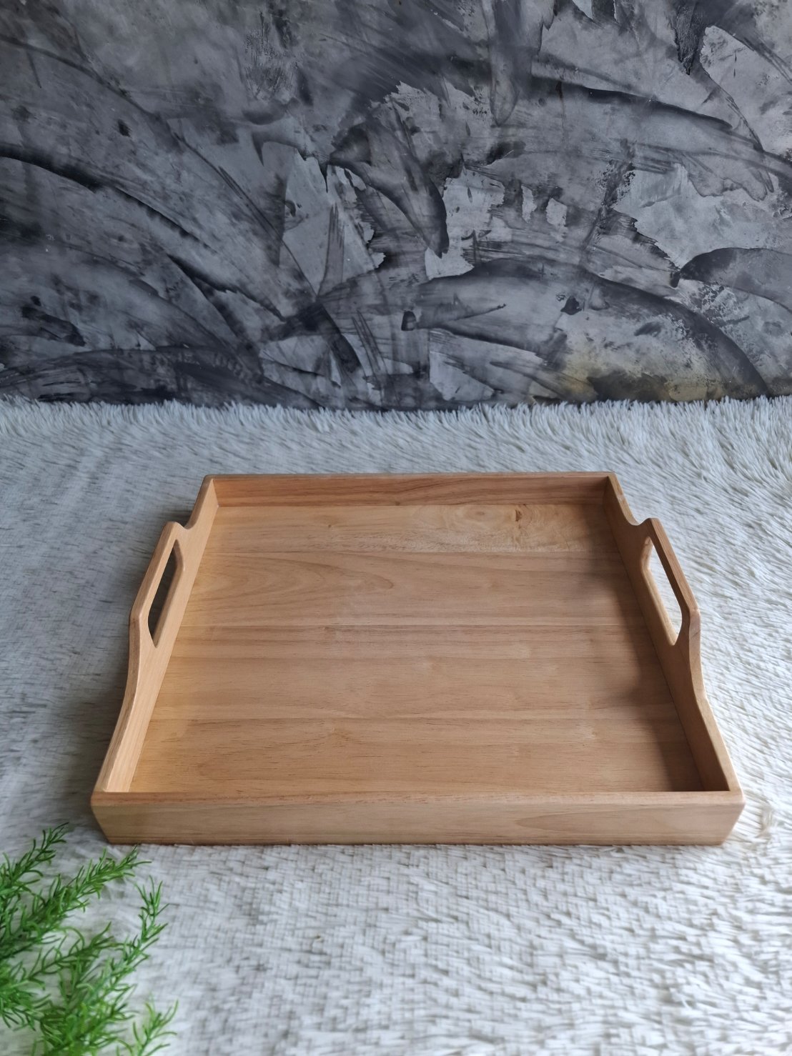 ถาดไม้ยางพารา