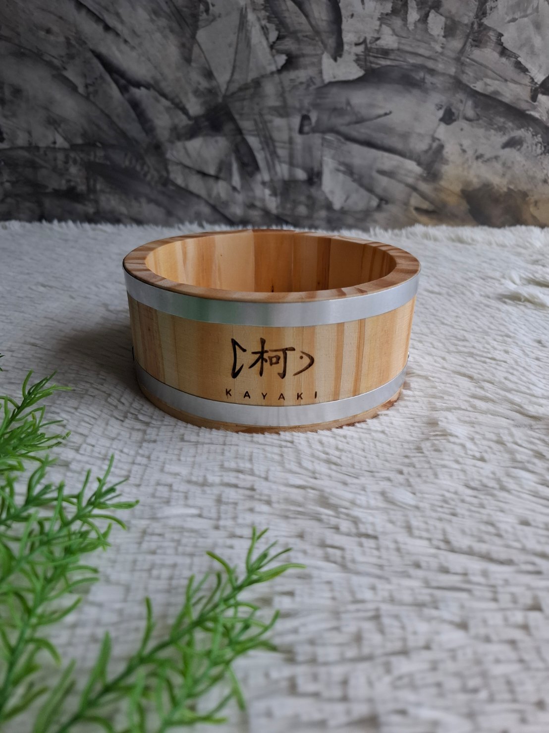 ถาดไม้ใส่ข้าวทรงกลม