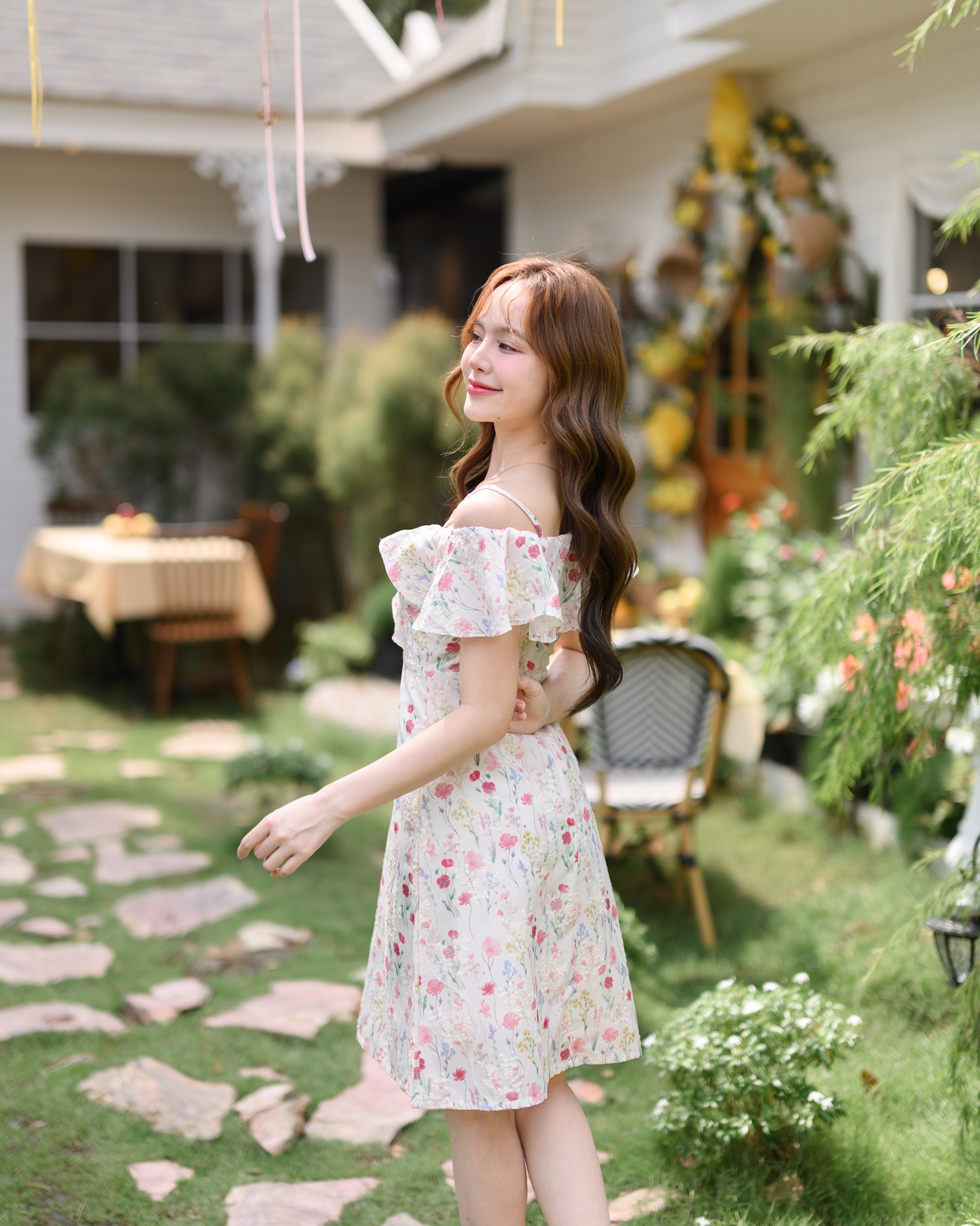 Blossom Breeze Off-shoulder Dress