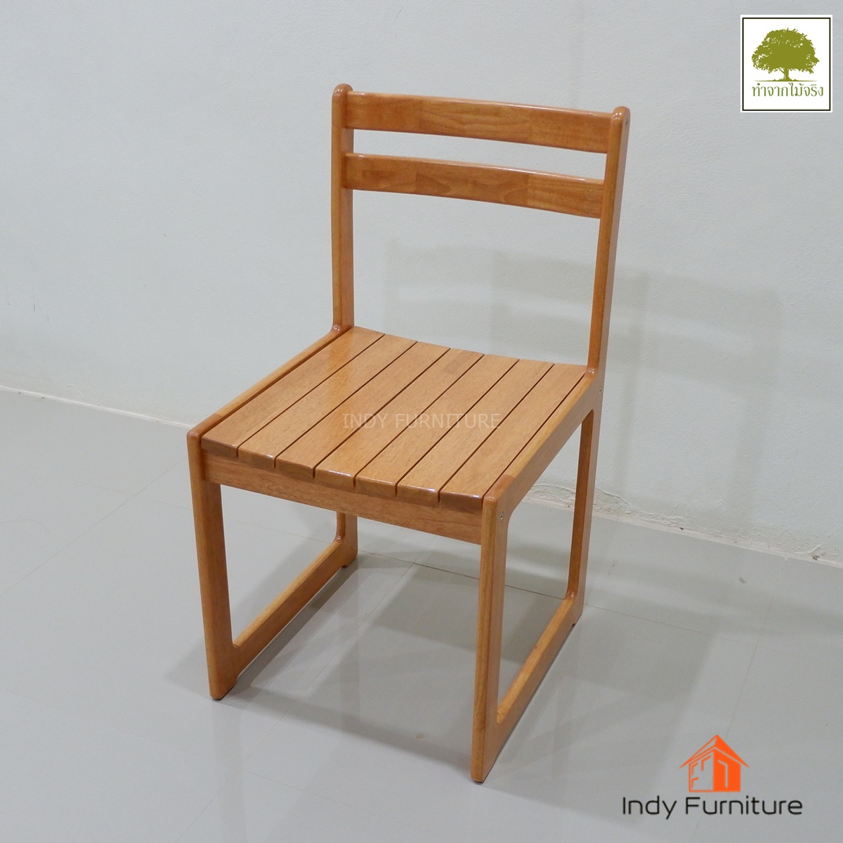 เก้าอี ไม้ยางพารา รุ่น Ranard สี PU ธรรมชาติ