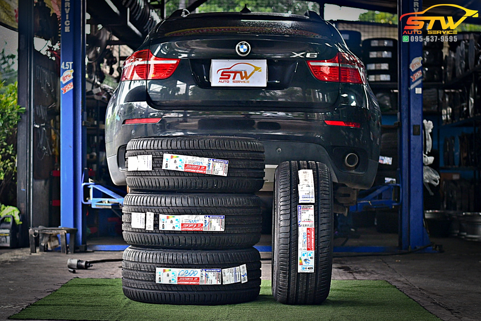 เปลี่ยนยาง BMW X6 MICHELIN LATITUDE SPORT 3 ZP Runflat 255/50R19 107W