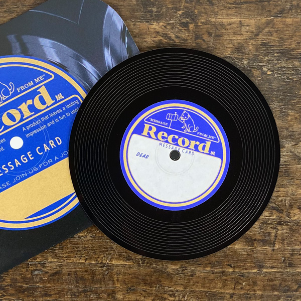 เซ็ตกระดาษพร้อมซอง Cobato Japan ลายแผ่นเสียง Retro Record Style ทำเป็นลายสไตล์ย้อนยุค มาพร้อมซอง อย่างละ 2 เซ็ต ขนาด 9.8 x 9.8 ซม.