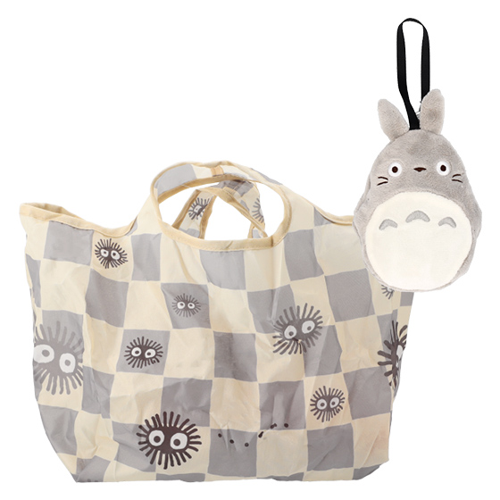 กระเป๋า Studio Ghibli Eco Bag แบบ My Neighbor Totoro พับได้ พกพาสะดวก ตรงที่เก็บเป็นตัวการ์ตูนน่ารัก ขนาด 43 x 27 x 20 ซม.