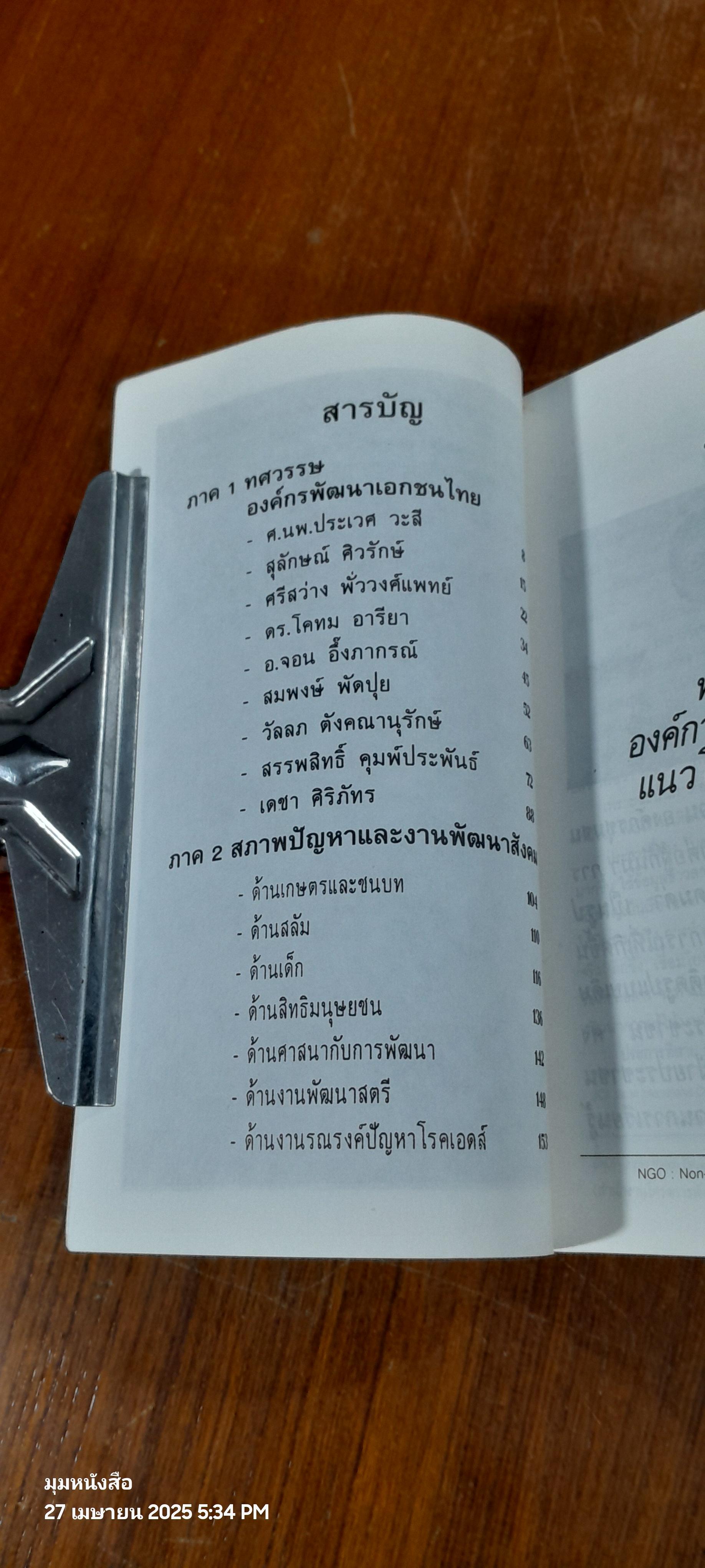 ทศวรรษ...องค์การพัฒนาเอกชน / เสนีย์วรรณ เสนียุทธ์