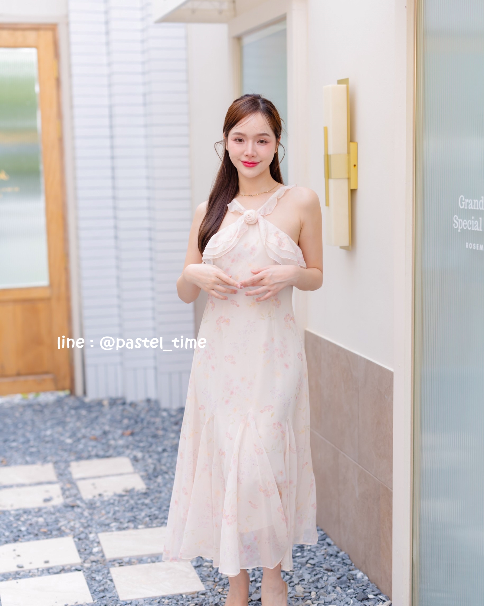 Rosy Vest Maxi Dress