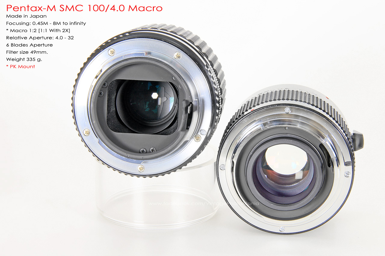 Pentax-M SMC 100/4.0 Macro+2X Converter * PK Mount