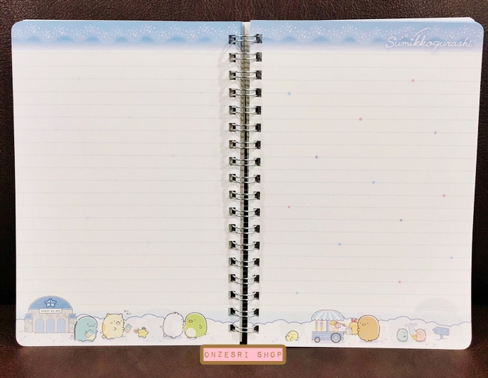 สมุดริมลวด Sumikko Gurashi Hoshizora Sampo ลายสีน้ำเงิน ขนาด B6 (18 x 12.5 ซม.) 120 หน้า