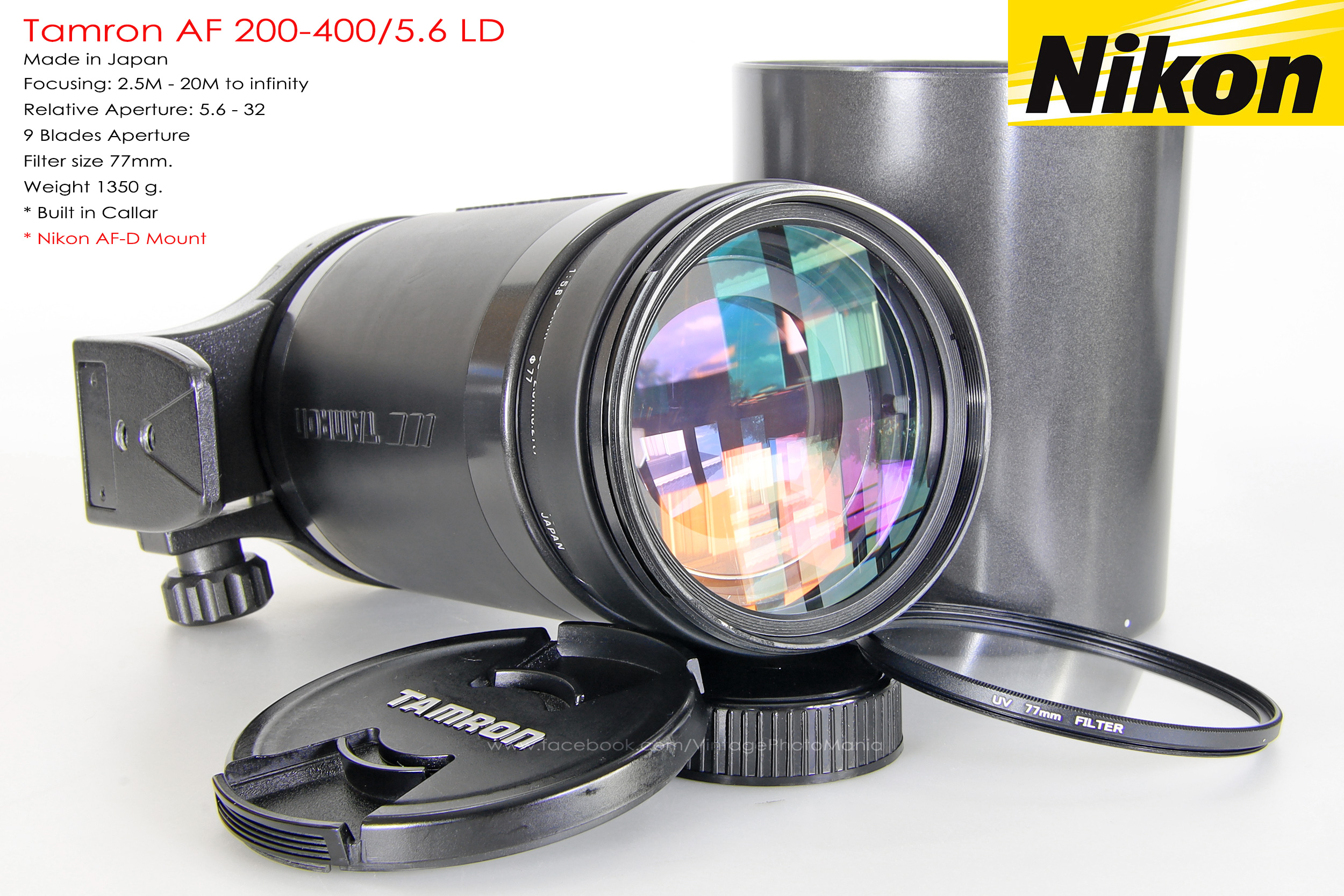 Tamron AF 200-400/5.6 LD *Nikon AF-D Mount เลนส์ซูมซูเปอร์เทเลสายถ่ายนกเอฟไม่ไหล