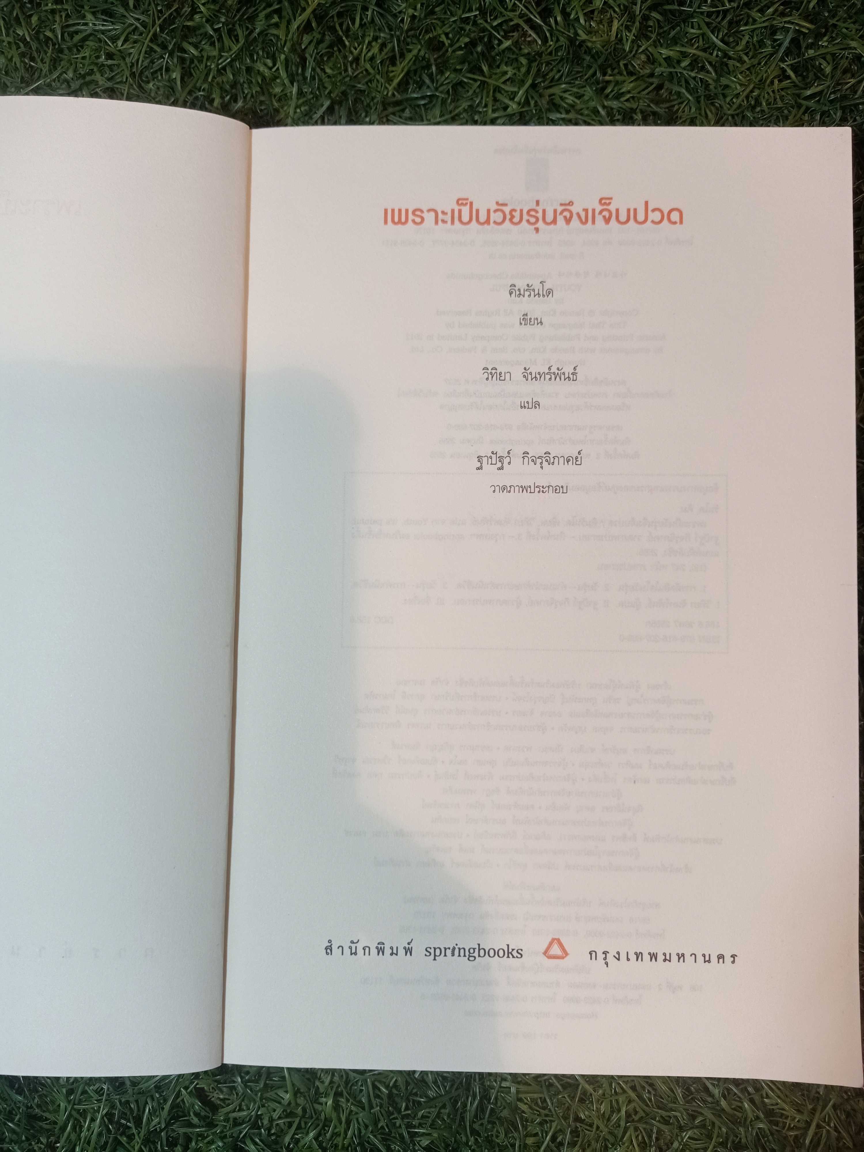 เพราะ เป็นวัยรุ่น จึงเจ็บปวด / คิมรันโด เขียน วิทิยา จันทร์พันธ์ แปล
