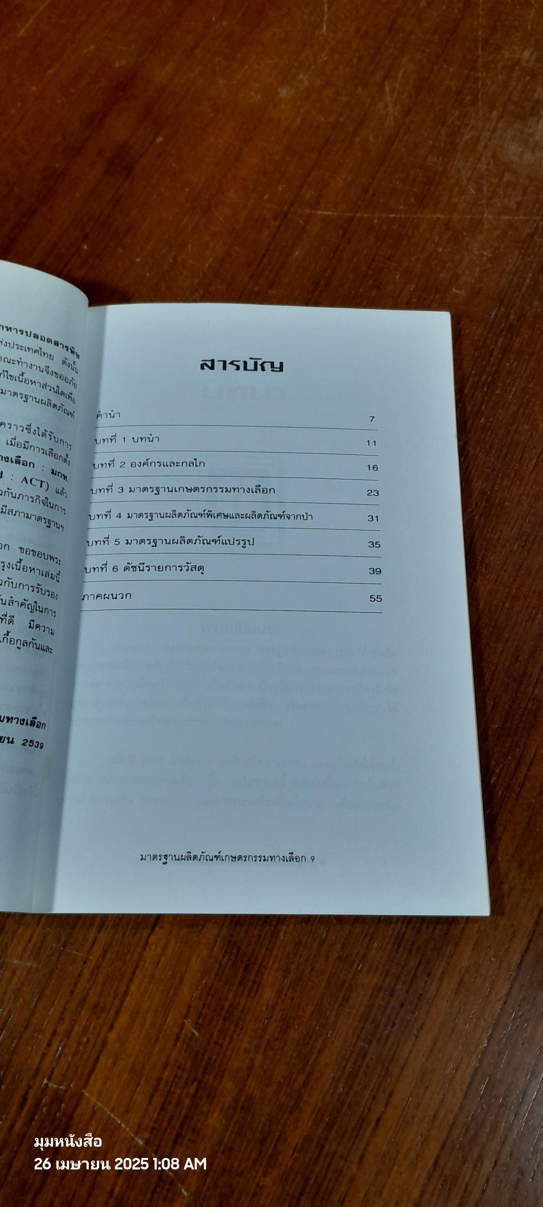 มาตรฐาน ผลิตภัณฑ์เกษตรกรรมทางเลือก(มกท.)