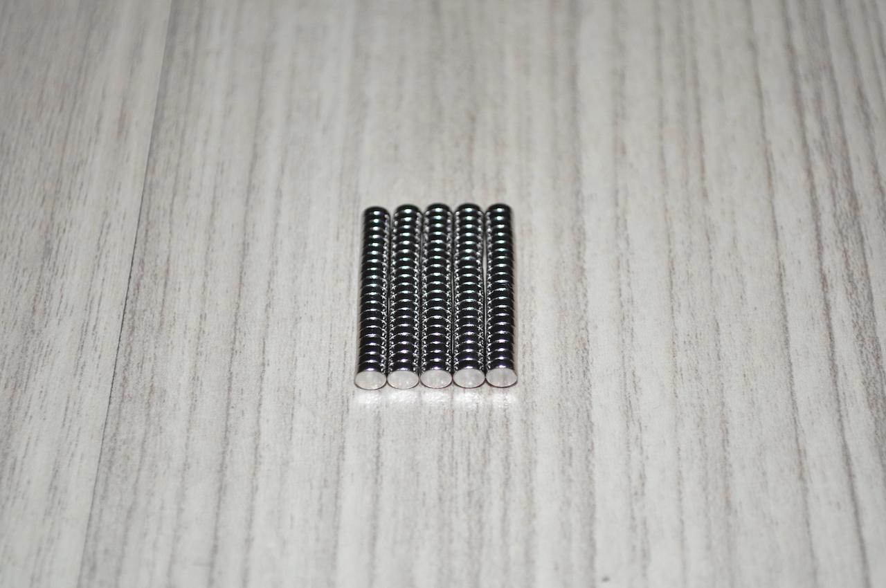 Neodymium Disc Magnets N38 4x1.5 mm. 100pcs.
