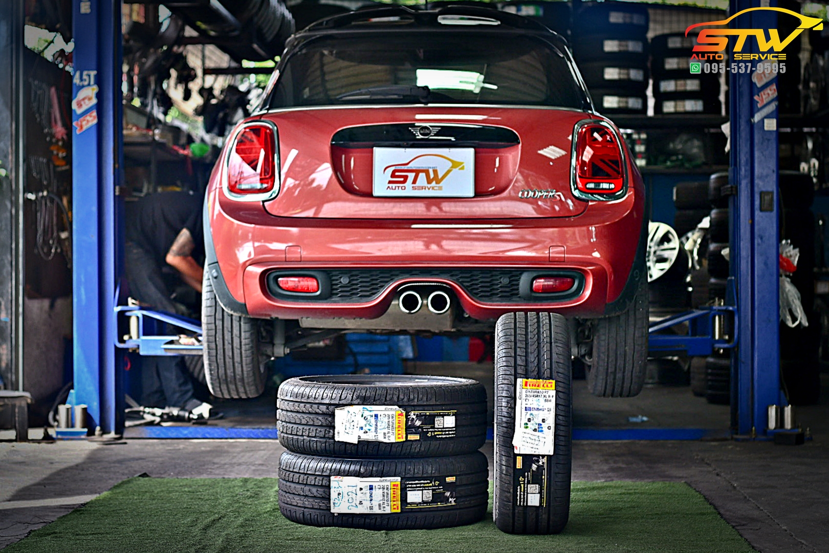 เปลี่ยนยาง MINI Cooper S PIRELLI Cinturato P7 *Runflat 205/45R17 88W