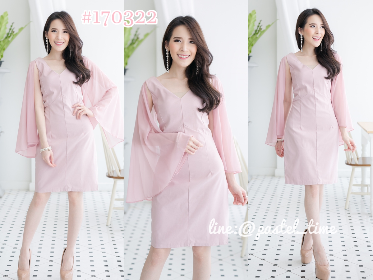 Angie Chiffon Sleeve Dress