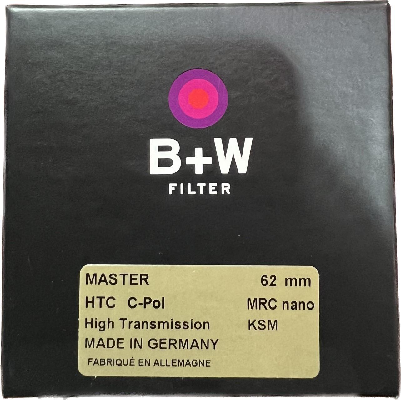 FILTER B+W MASTER C-PL HTC KSM 62mm ของแท้ 100% ส่งฟรี