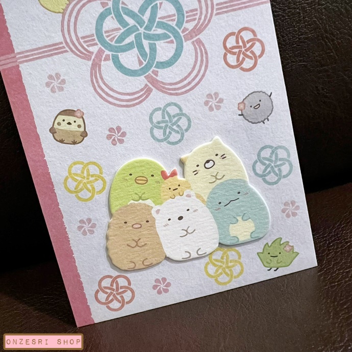 ซองใส่เงิน/จดหมาย San-X Pochi Bag ลาย Sumikko Gurashi สีขาว ขนาด 18 x 9 ซม. มี 2 ซองในเซ็ต พร้อมสติกเกอร์ ตรงลายทำเป็นแบบญี่ปุ่น กระดาษแข็งปั๊มนูน