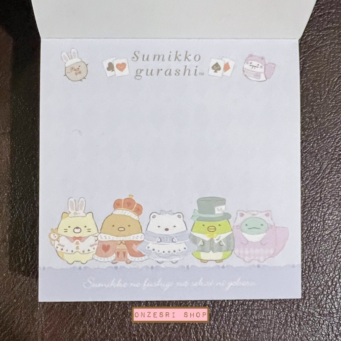 กระดาษโน้ต Sumikko Gurashi - Sumikko in Wonderland (Limited) Block Memo ขนาด 8 x 8 ซม. มี 2 ลาย รวม 200 แผ่น