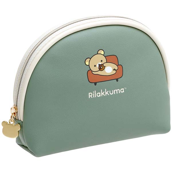 กระเป๋า BASIC RILAKKUMA HOME CAFE Pouch with Tissue Case ขนาด 10.5 x 14 x 5 ซม. ด้านหลังมีช่องใส่ทิชชู่