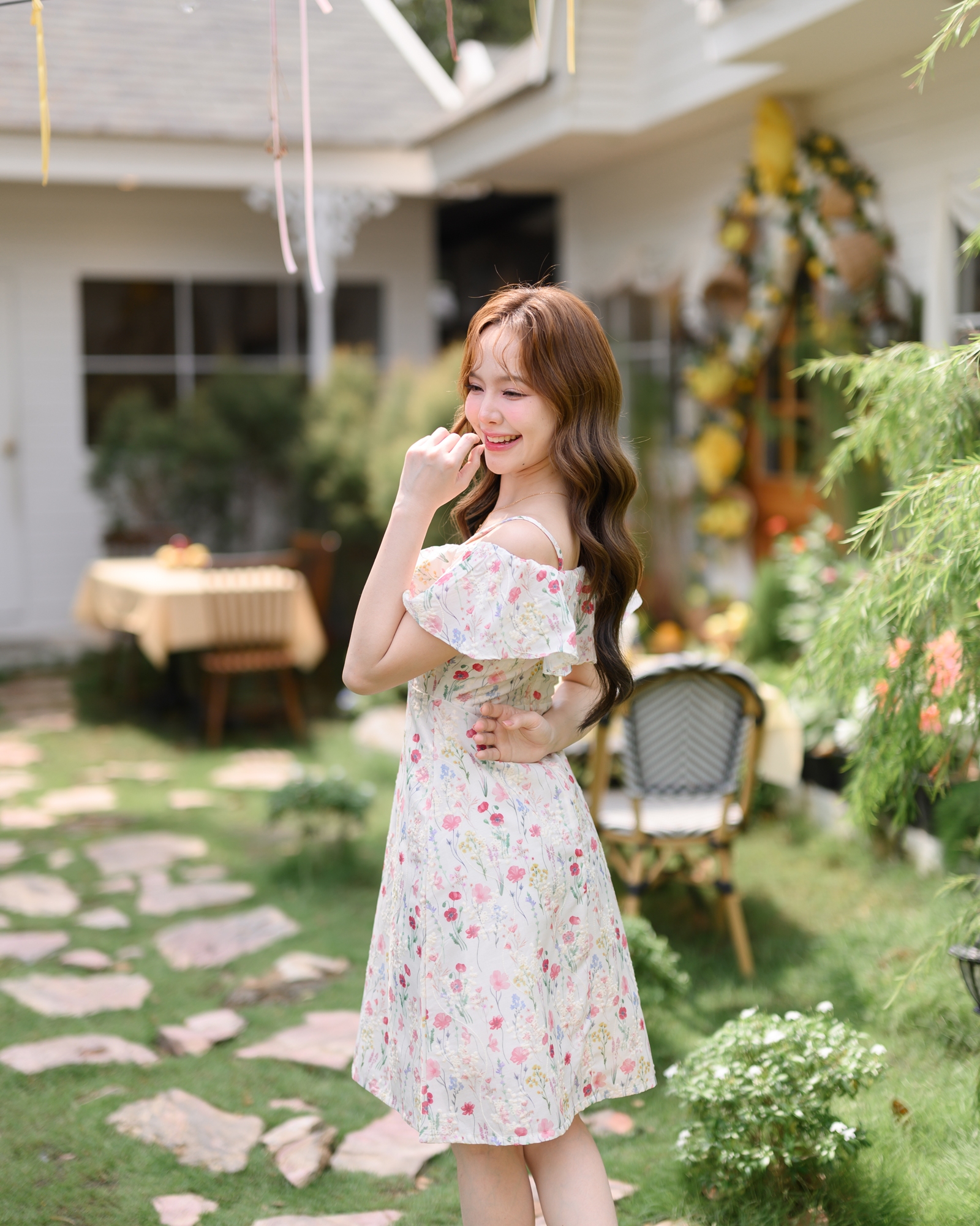 Blossom Breeze Off-shoulder Dress