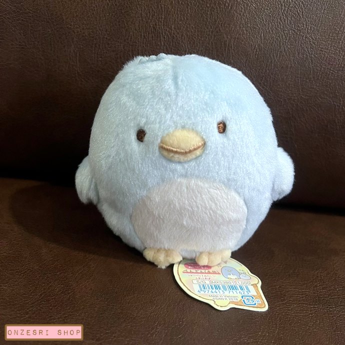 ตุ๊กตา Sumikko Gurashi ขนยาว แบบเพนกวิน (Penguin) สีฟ้า ขนาด 10.5 x 10.5 x 8 ซม.