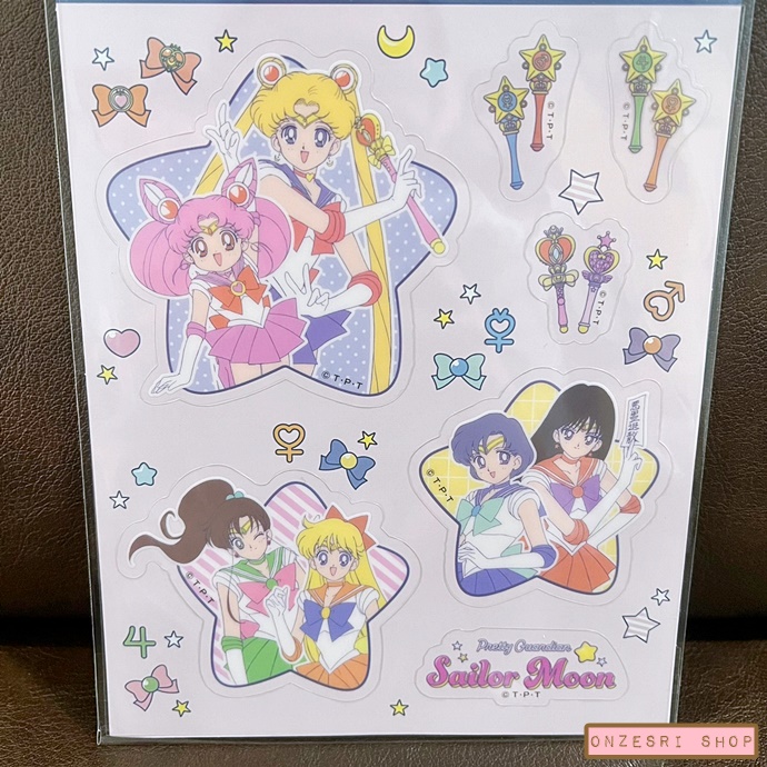 สติกเกอร์ Sailor Moon แผ่นใหญ่ ทำจาก PVC ขนาด 18 x 14.8 x 0.3 ซม.