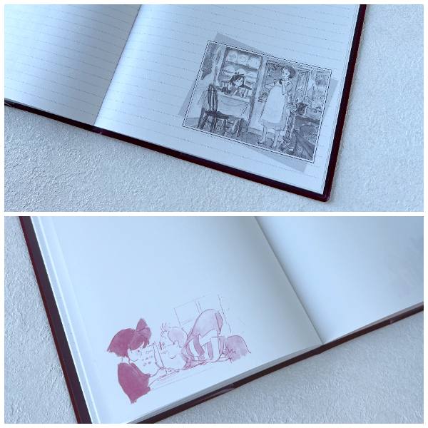 สมุด 2025 Schedule Book เล่ม A5 ปกหนัง PU ลาย Kiki's Delivery Service สีแดง ขนาด 15 x 21.5 x 0.8 ซม. (80 หน้า)