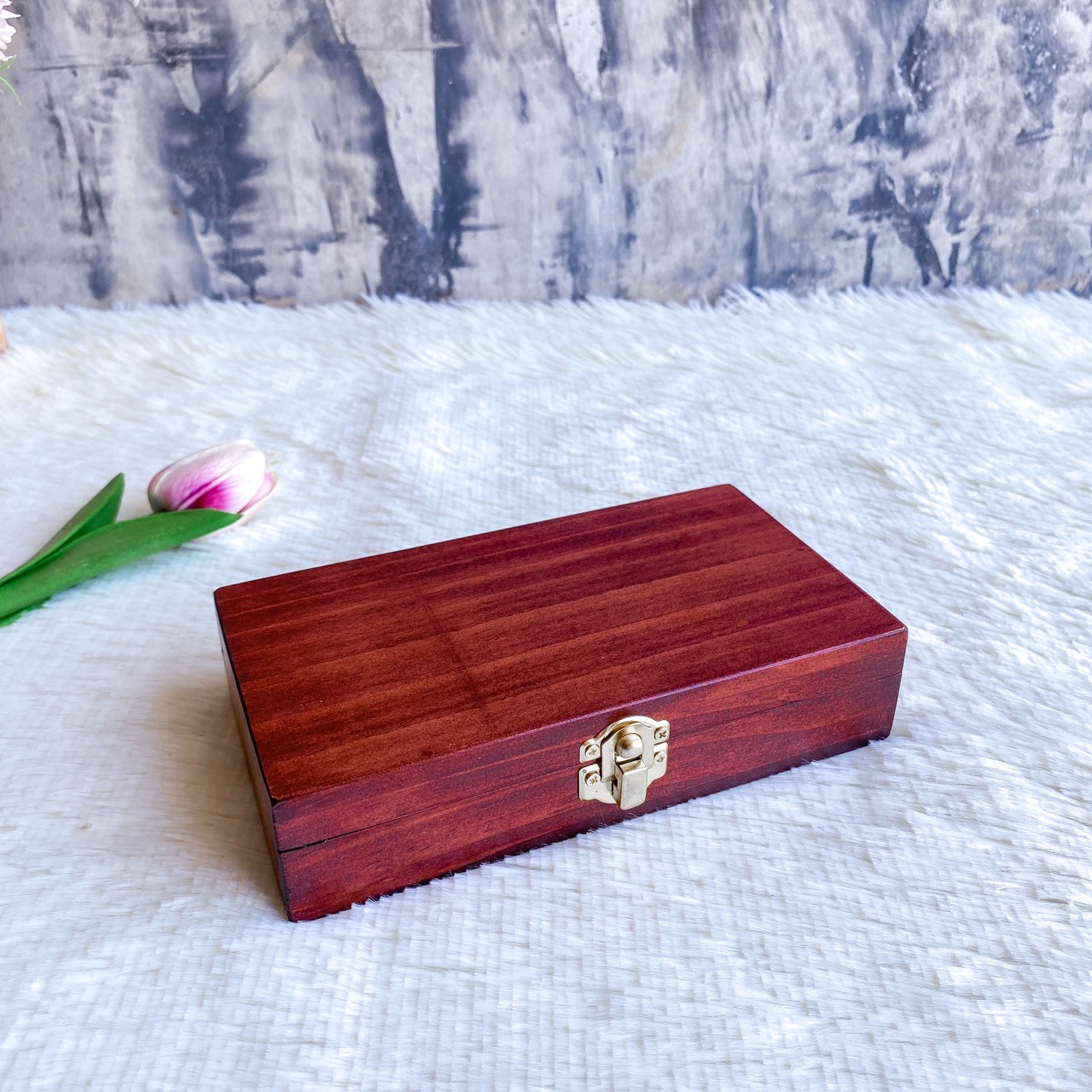 กล่องไม้สนฝาล็อค ไซส์ S (Small wooden box with lock lid)