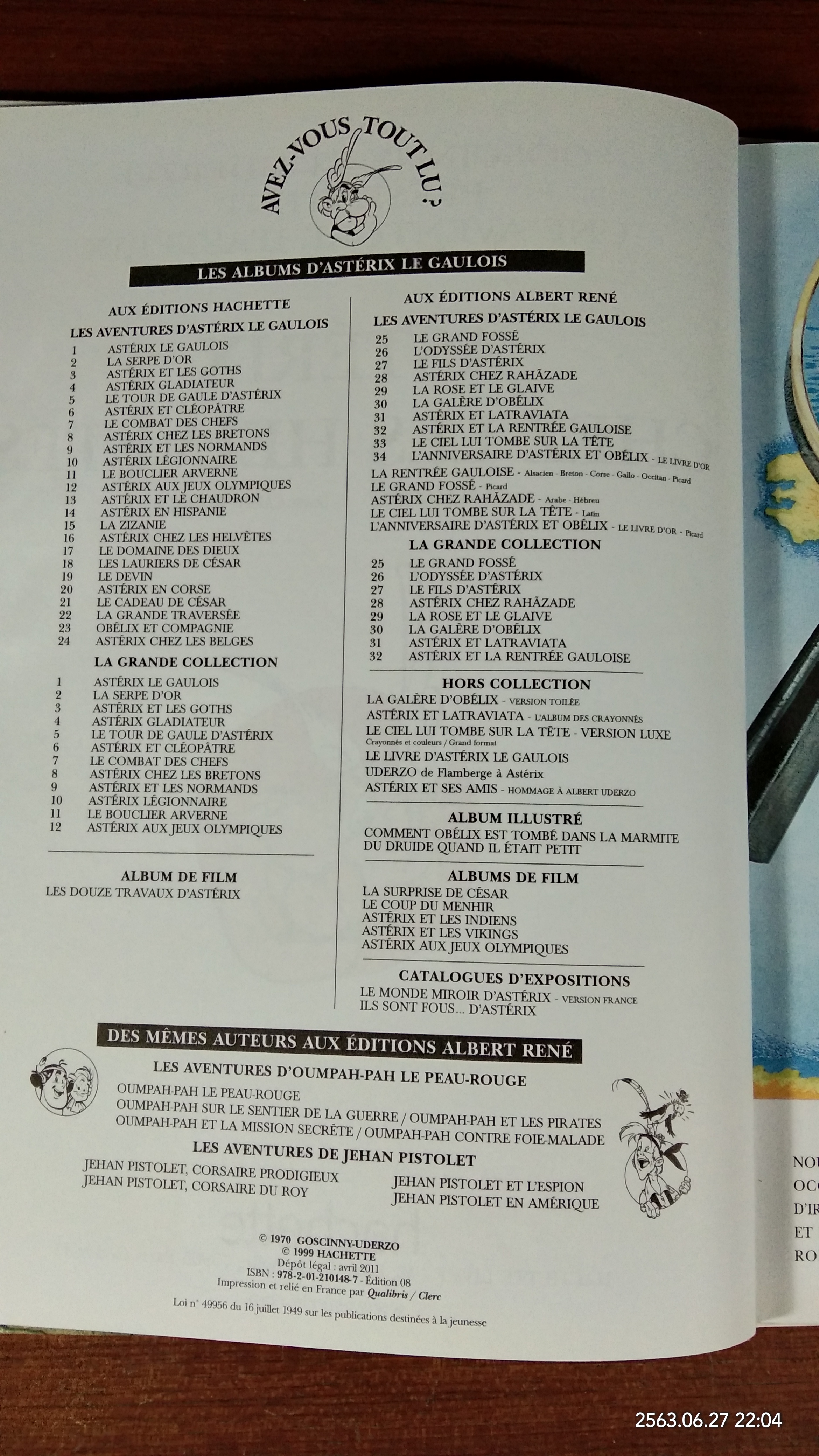 ASTERIX CHEZ LES HELVETES (ภาษาฝรั่งเศษ)