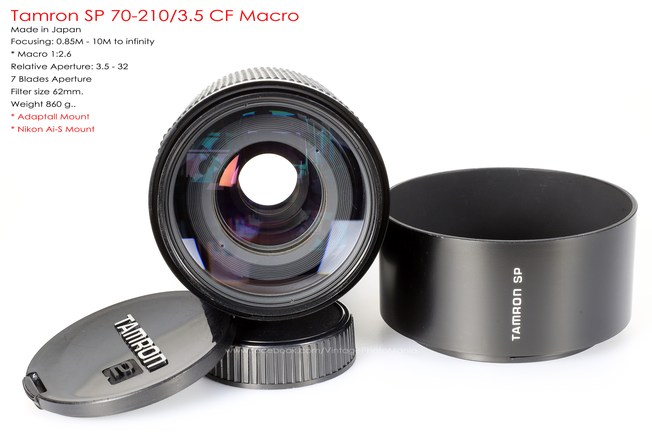 Tamron SP 70-210/3.5 CF Macro *Nikon Ai-S Mount เลนส์ไวแสงคมๆโบเก้สวย