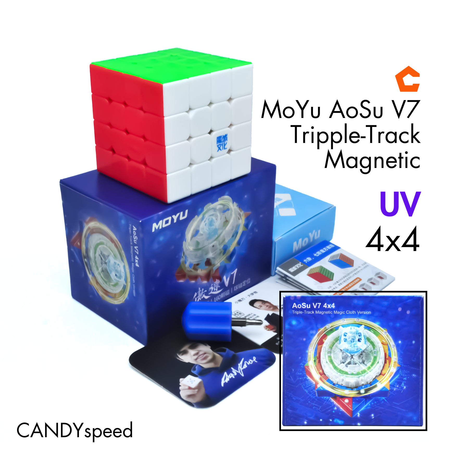 รูบิค MoYu AoSu V7 4x4 | By CANDYspeed