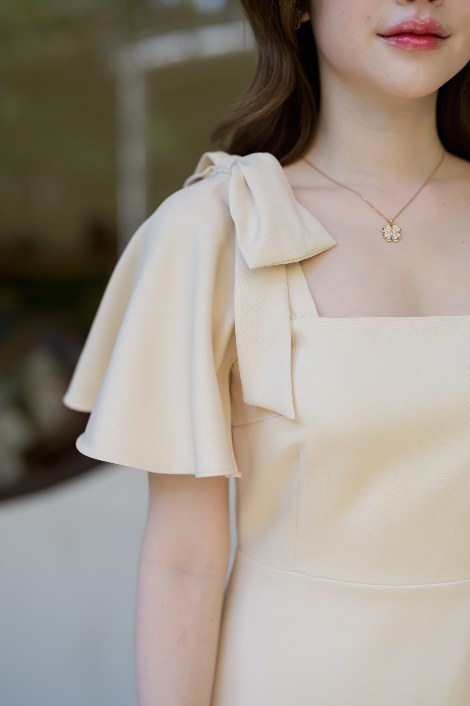 Bellette Bow Shoulder Dress