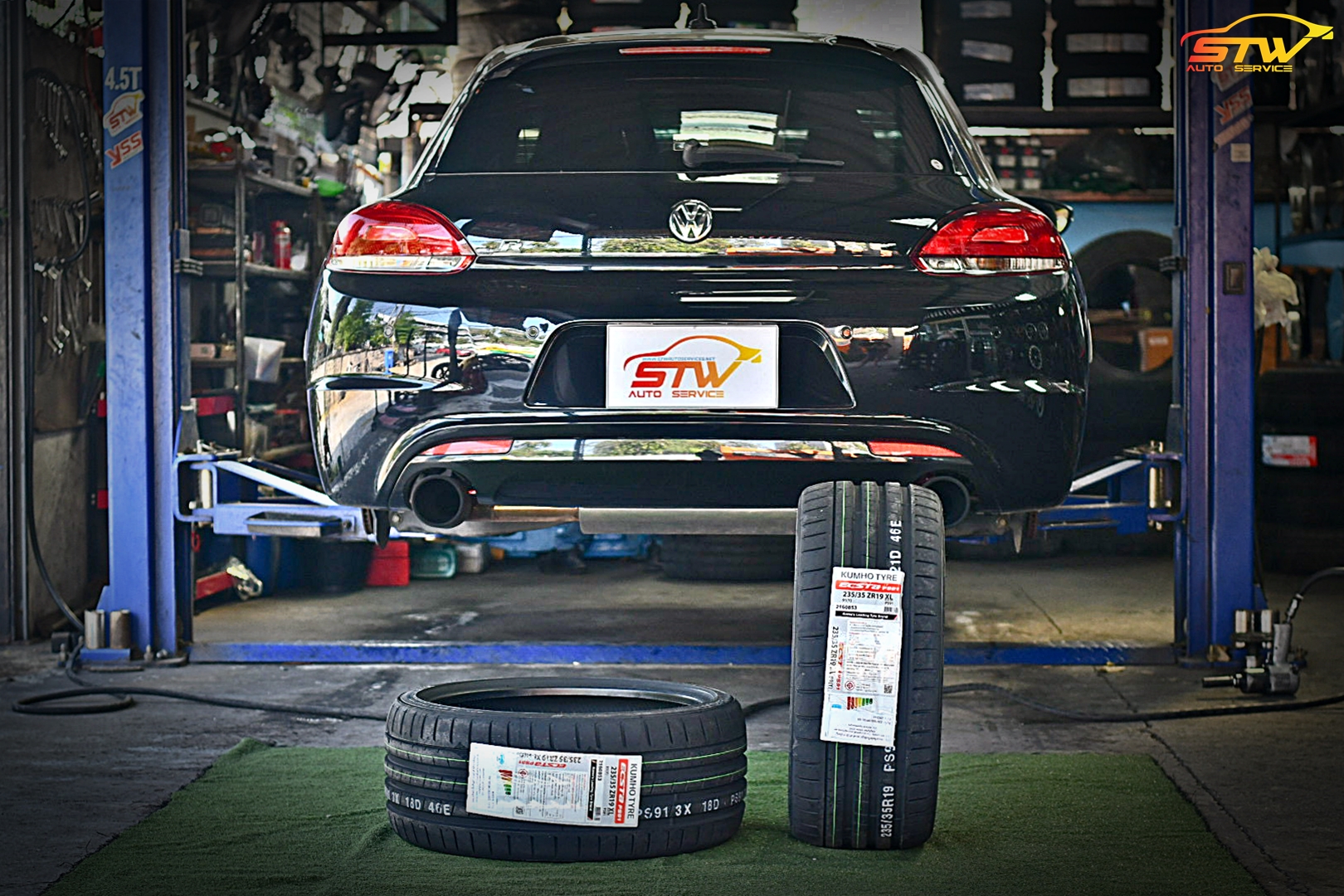 ยาง KUMHO ECSTA PS91 235/35R19 91Y ติดตั้งใส่ Volkswagen Golf