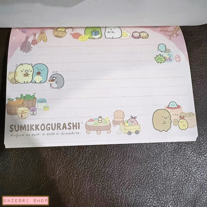 สมุดเล่มเล็ก Sumikko Gurashi Mole House สีชมพู ขนาด 14.8 x 10.5 x 1.3 ซม. มี 4 ลาย รวม 120 แผ่น