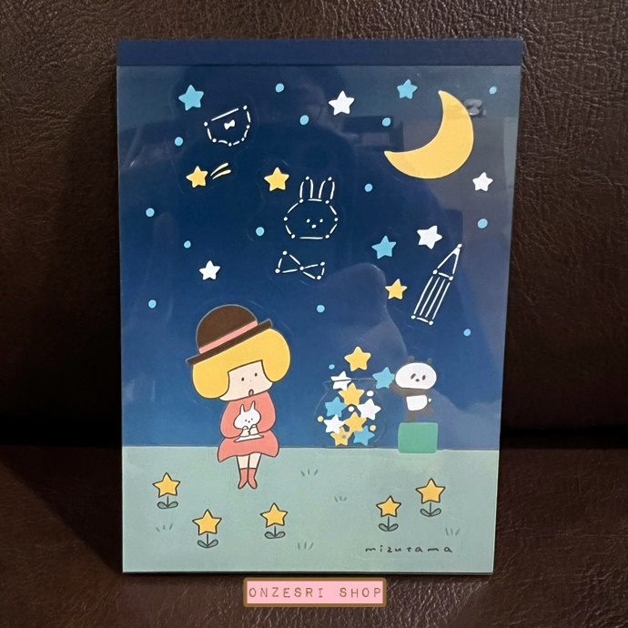 สมุดฉีก mizutama Notepad ลาย Sky ขนาด 8.9 x 12.4 ซม. มี 4 ลาย รวม 100 แผ่น หน้าปกเป็นสติกเกอร์ ลอกออกได้ ลายน่ารัก
