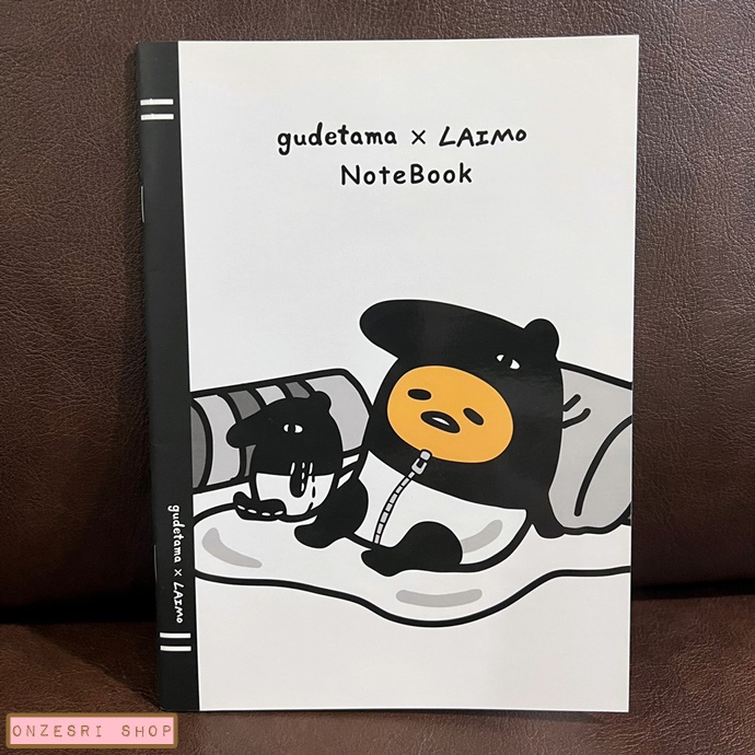 สมุดโน้ต Gudetama x Laimo (Sanrio Taiwan Limited) แบบสีขาว ขนาด 15 x 20.5 ซม. มี 48 หน้า